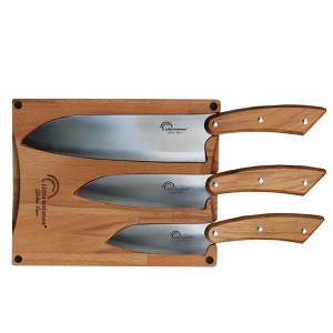 Little Balance - Set 3 couteaux Santoku Avec planche à découper