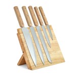 Livoo - Set de couteaux et support acier et bois