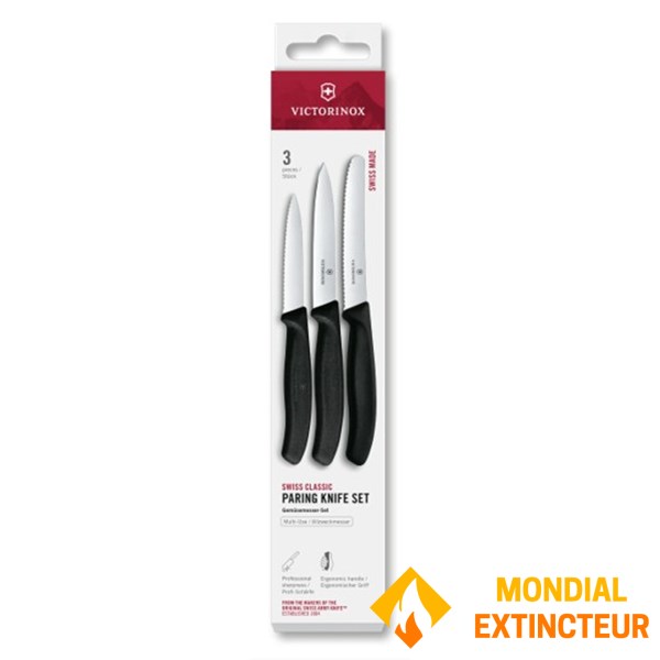 Victorinox - Set de 3 couteaux Swiss Classic - Noir