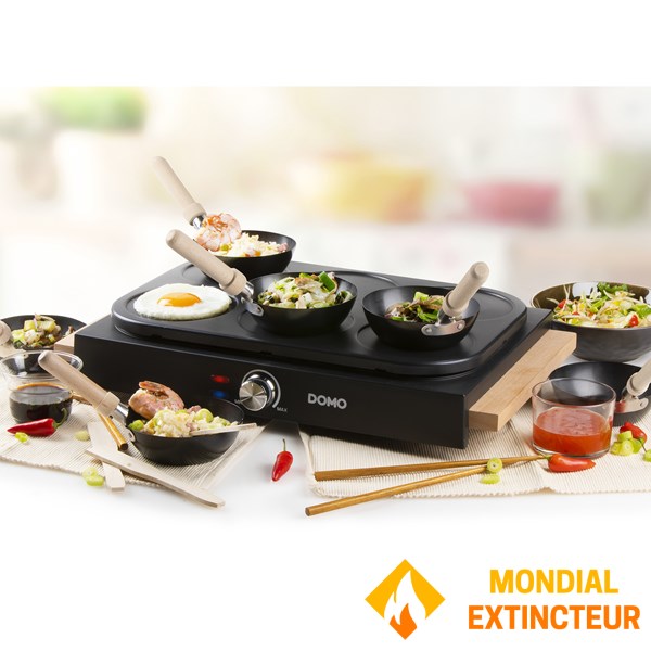 Domo - Set gourmet Wok party 2 en 1