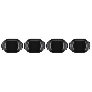 Le Creuset - Set mini-plats à four Gourmand x4 - 13 cm noir mat