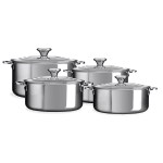 Le Creuset - Set 4 pièces Cocottes  Signature Inox