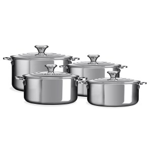 Le Creuset - Set 4 pièces Cocottes  Signature Inox