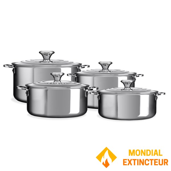 Le Creuset - Set 4 pièces Cocottes  Signature Inox