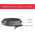 Tefal - Set de 2 poêles + poignées Ingenio Natural Force
