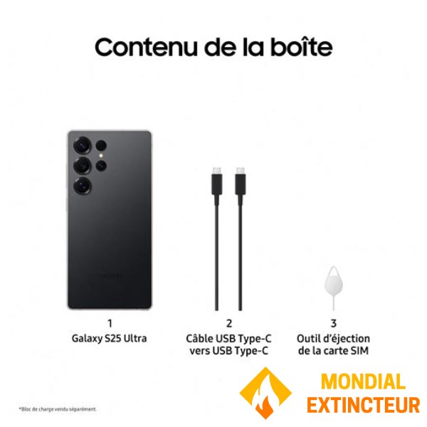 Samsung - Smartphone Galaxy S25 Ultra noir 256 Go