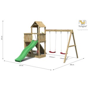 Fungoo - Station de jeux Floppi avec Balançoire Double