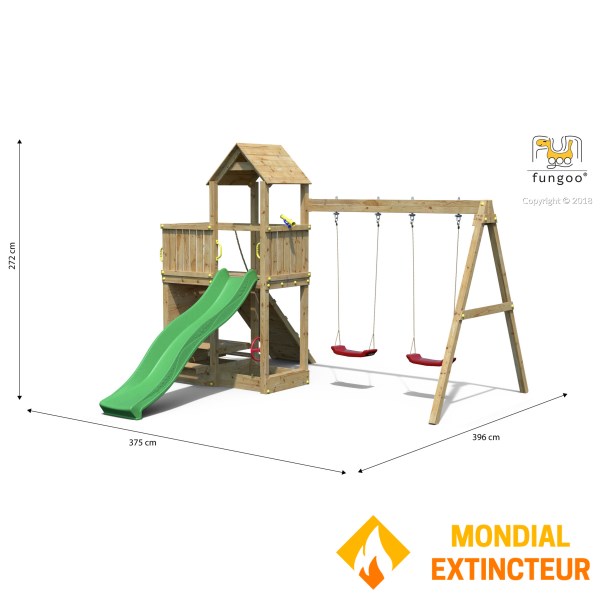 Fungoo - Station de jeux Floppi avec Balançoire Double