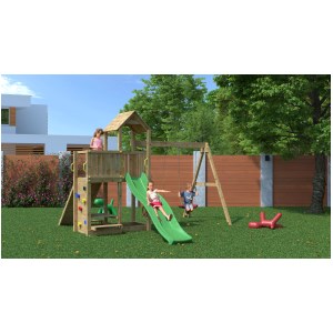 Fungoo - Station de jeux Floppi avec Balançoire Double