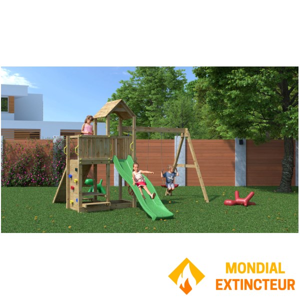 Fungoo - Station de jeux Floppi avec Balançoire Double