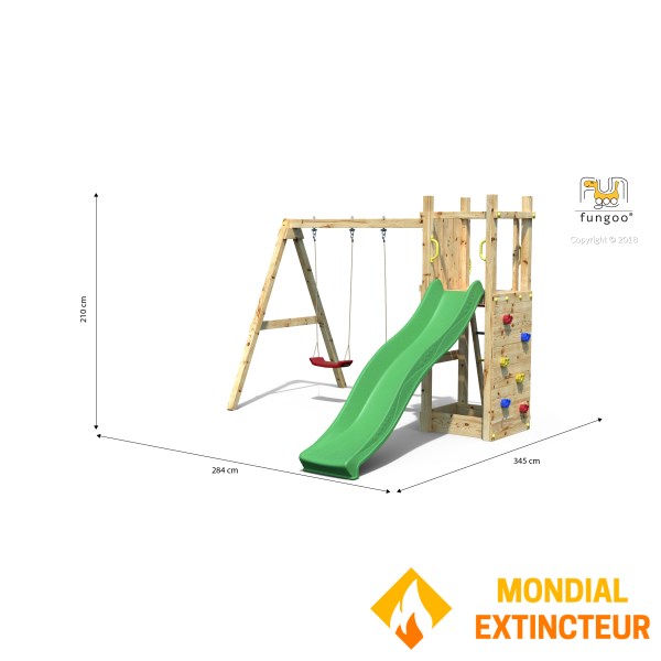 Fungoo - Station de jeux Funny3 avec Balançoire Double