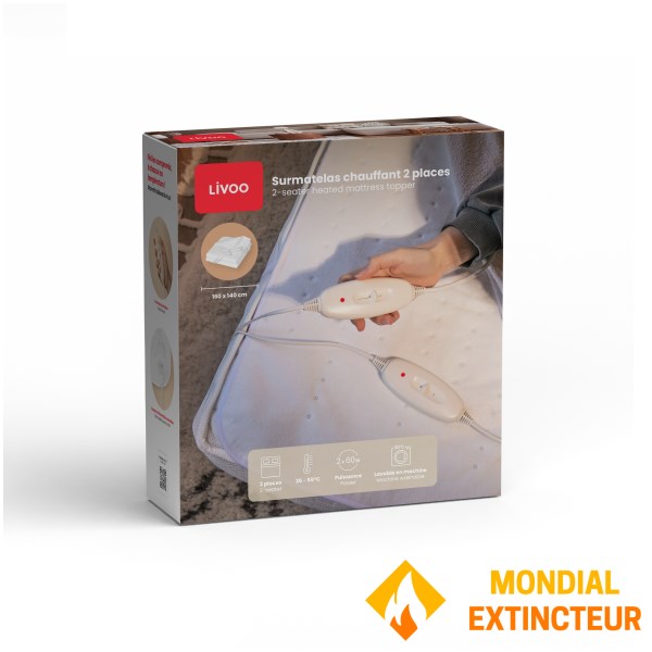 Livoo - Surmatelas chauffant Blanc  160 x 140