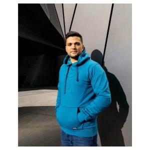 Rugby Division - Sweatshirt capuche homme 3D Bleu pétrole XXXL