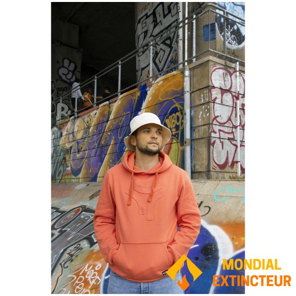 Rugby Division - Sweatshirt à capuche homme 3D corail XXXL