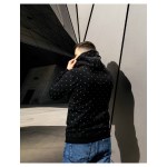 Rugby Division - Sweatshirt à capuche Multi Sign Noir/Blanc M