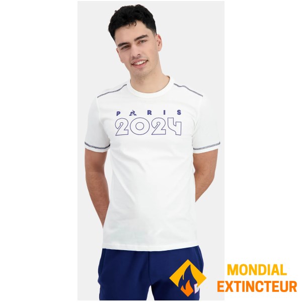 Le Coq Sportif - T-shirt homme Paris 2024 blanc L