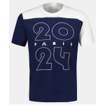 Le Coq Sportif - T-shirt homme Paris 2024 bleu nuit L