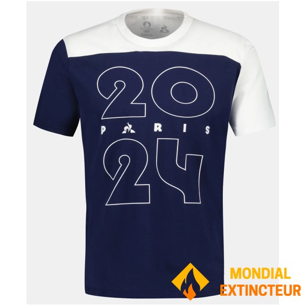 Le Coq Sportif - T-shirt homme Paris 2024 bleu nuit L