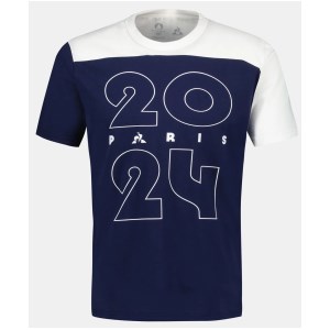 Le Coq Sportif - T-shirt homme Paris 2024 bleu nuit S