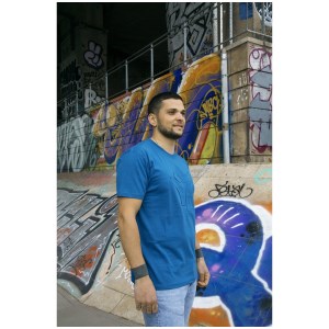 Rugby Division - T-shirt MC homme 3D Bleu pétrole XXXL