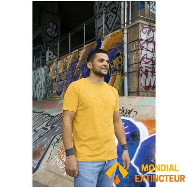 Rugby Division - T-shirt MC homme Jaune moutarde taille S