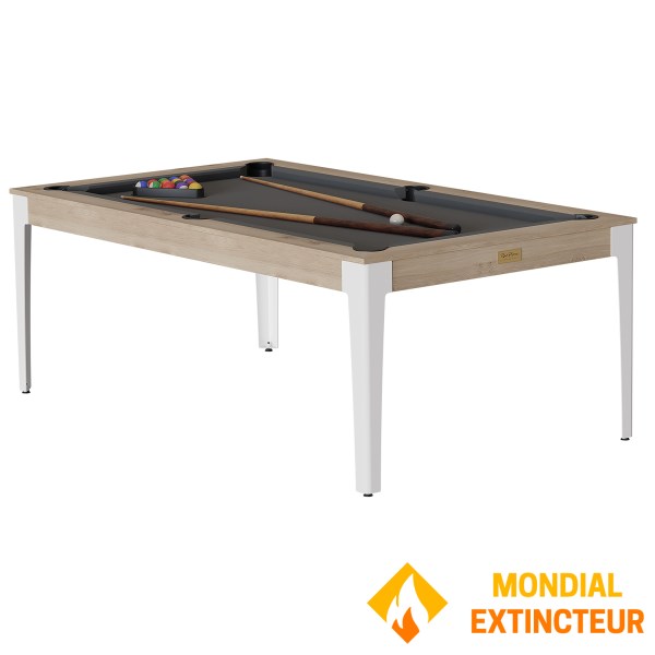 Rene-Pierre - Table de billard Elan Chêne drap gris