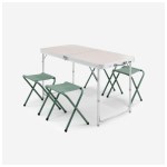 Decathlon - Table de camping Pliante + 4 tabourets 