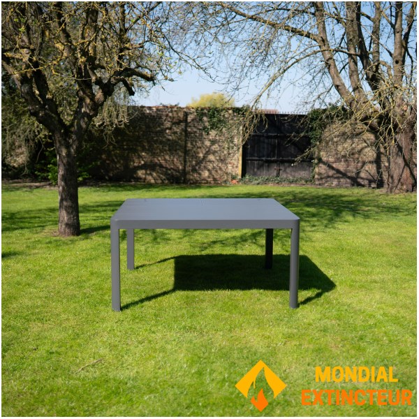 Wilsa - Table de jardin COMO carrée/rectangle 4/8p gris