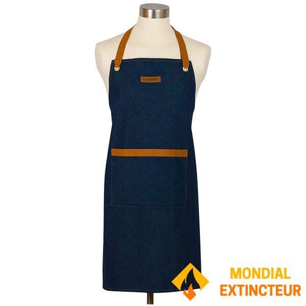 Le Creuset - Tablier Chef Finition Denim