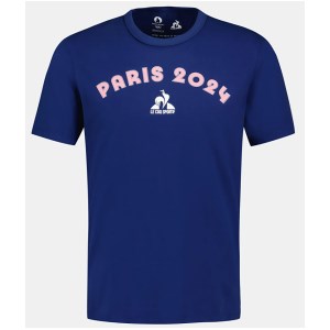 Le Coq Sportif - Tee-shirt MC Graphique n°3 JO 2024 bleu M