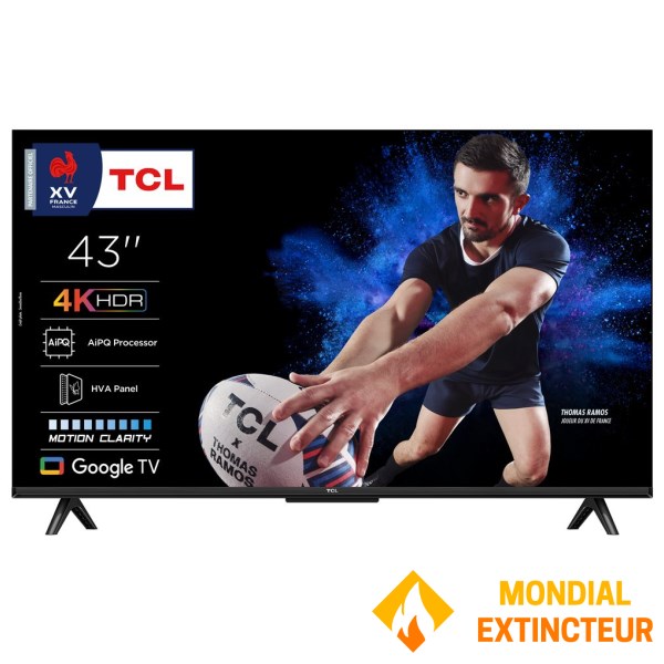 TCL - Téléviseur 43 pouces 4K HDR 109 cm