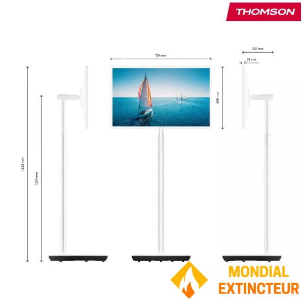 Thomson - Télévision LED 32 " GO TV blanc sur pied 