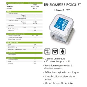 Terraillon - Tensiomètre Analyse au poignet