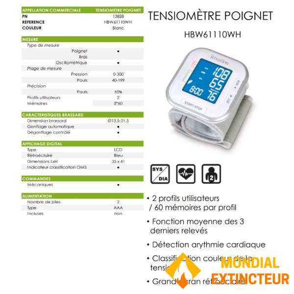 Terraillon - Tensiomètre Analyse au poignet