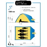 Wilsa - Tente de camping Corte 3 - Gris/rouge