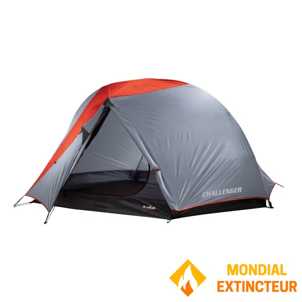 Wilsa - Tente  Challenger 2 pers  Gris et rouge