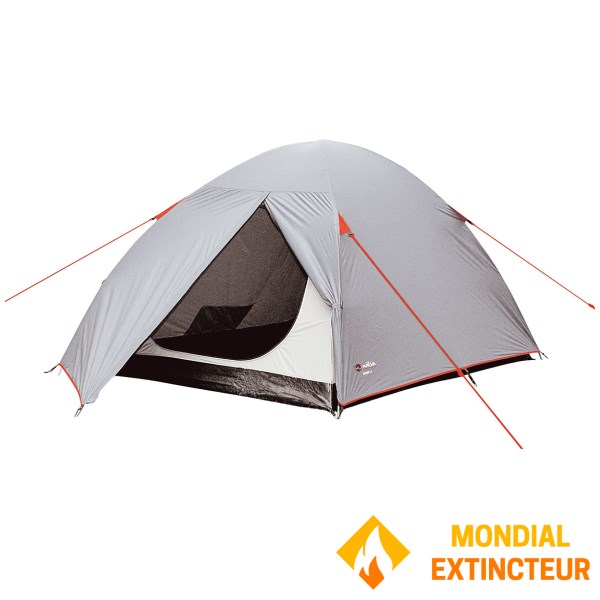 Wilsa - Tente dôme Tente Royan 2-3 Gris et rouge