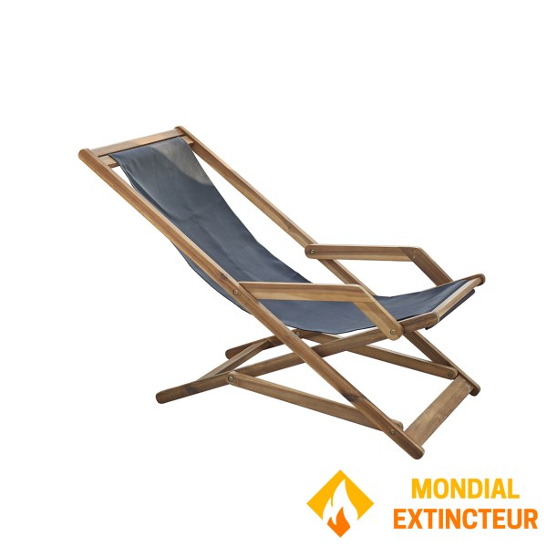 Wilsa - Transat SEA noir - Acacia textilène