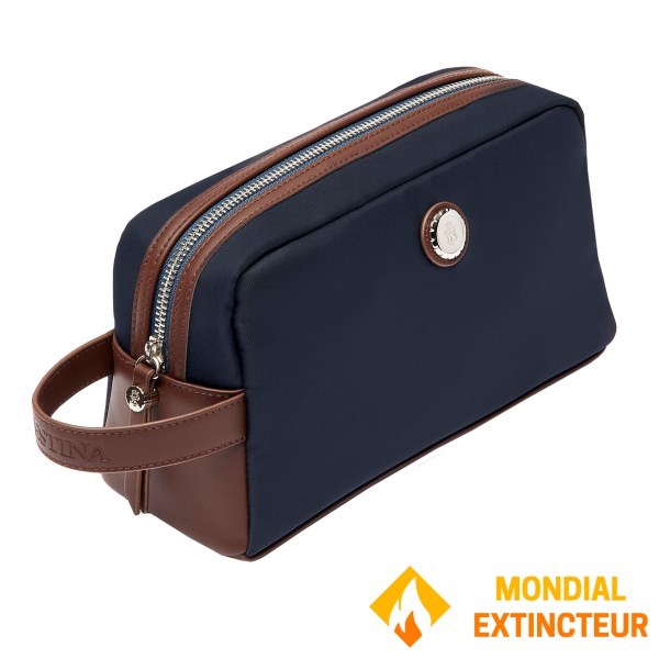 Festina - Trousse de toilette Button navy et marron