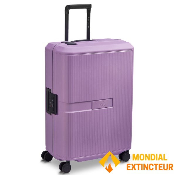 Benetton - Valise cabine Color Block hardside 55 cm lavande S