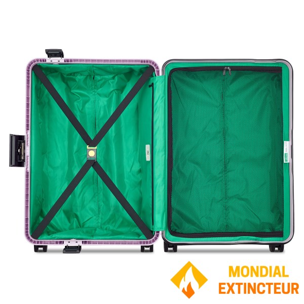 Benetton - Valise cabine Color Block hardside 55 cm lavande S