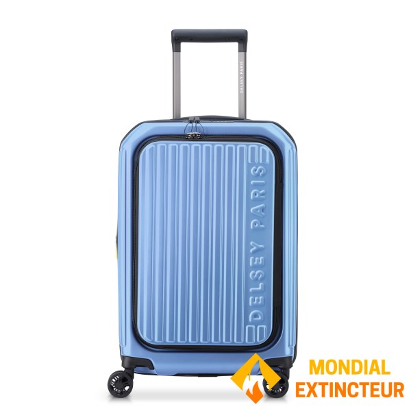 Delsey - Valise court séjour Securitime extensible 55cm - Bleu