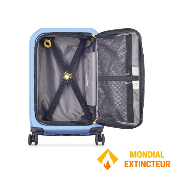 Delsey - Valise court séjour Securitime extensible 55cm - Bleu