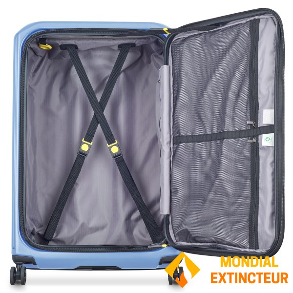 Delsey - Valise long séjour Securitime extensible 77 cm - Bleu
