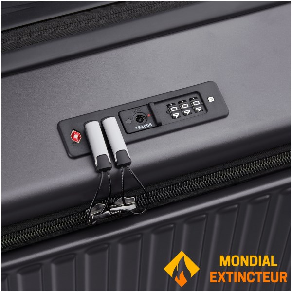 Delsey - Valise moyen séjour Securitime extensible 66 cm - Noir