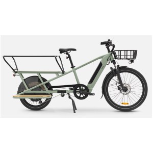 Decathlon - Vélo cargo R500E vert clair