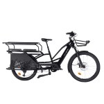 EXS - Vélo de ville électrique Cargo Longtail 27.5 - Noir
