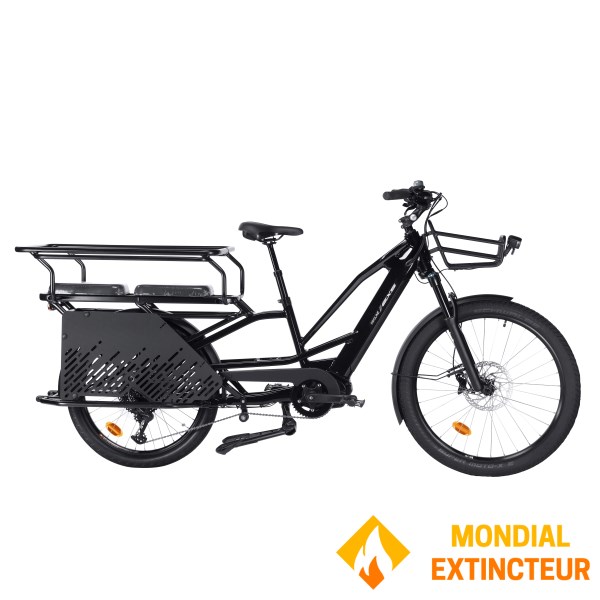EXS - Vélo de ville électrique Cargo Longtail 27.5 - Noir