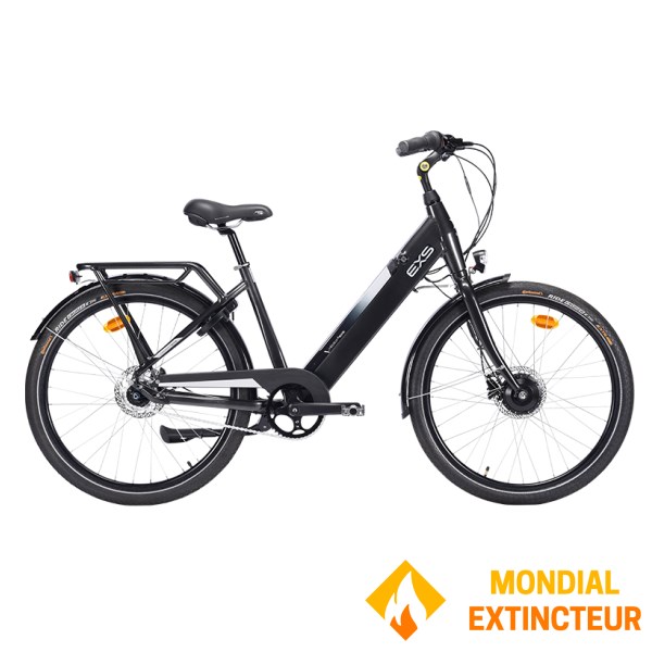EXS - Vélo de ville électrique Crebillon 26 pouces - Noir