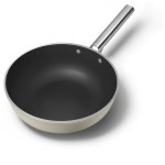 Smeg - Wok 30 cm Esthétique Années 50 crème mat